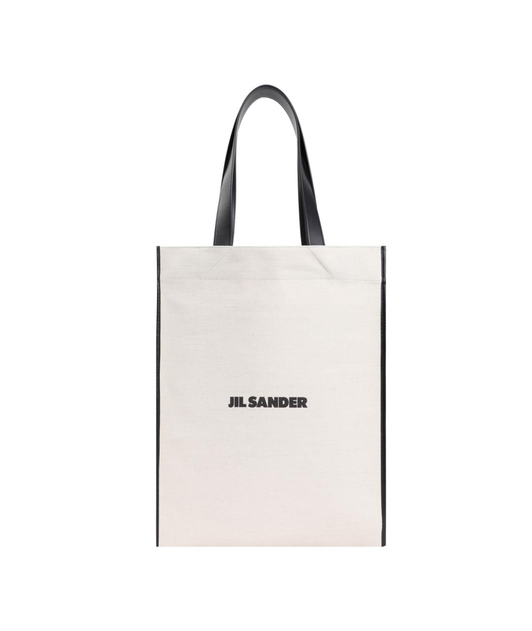 JIL SANDER Бежевая хлопковая сумка тоут, фото 1