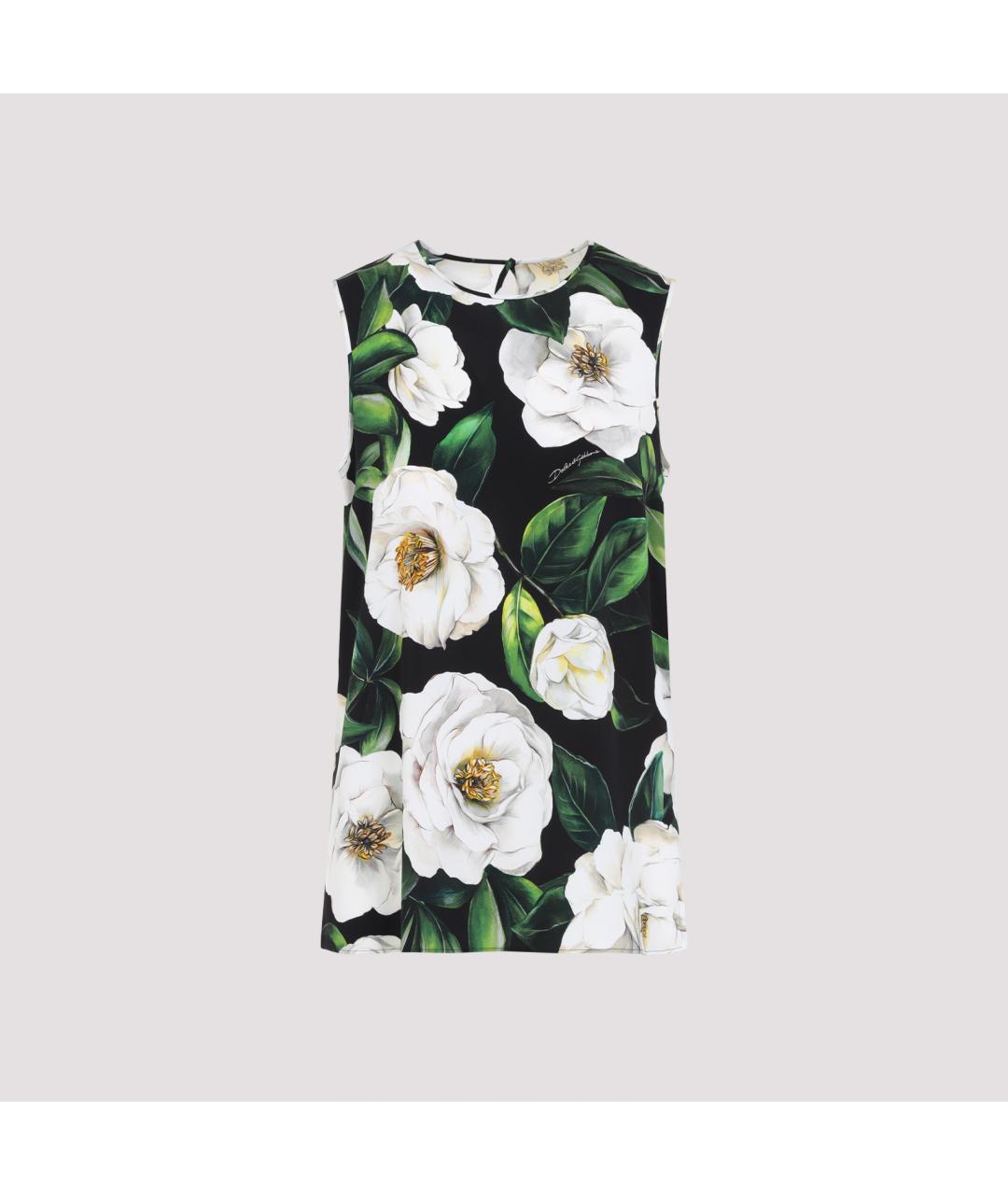 DOLCE&GABBANA Мульти шелковая майка, фото 2