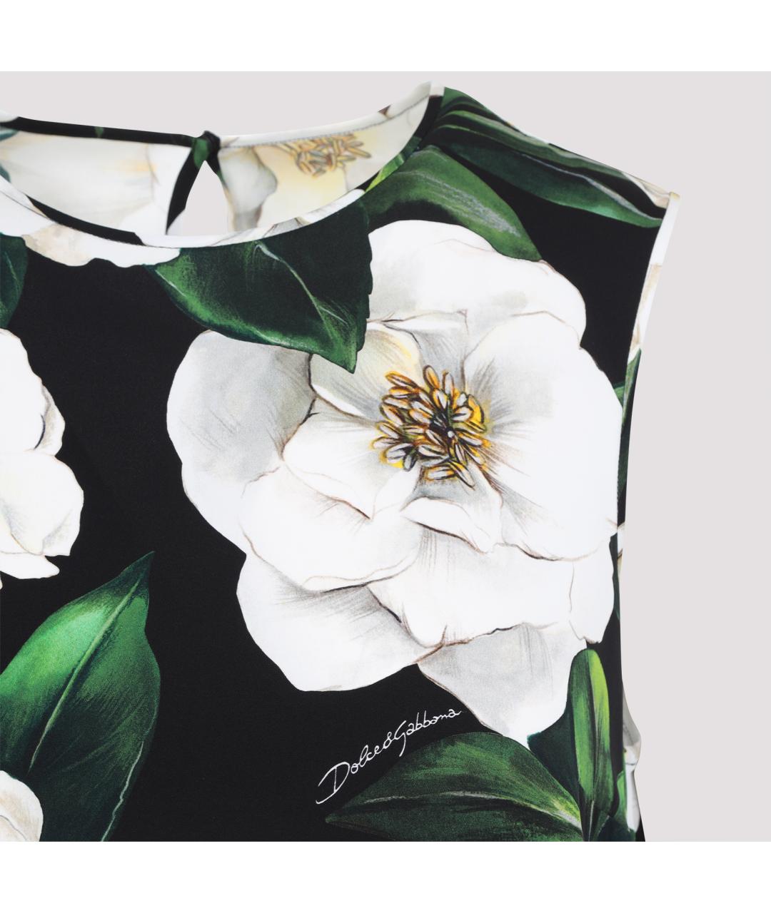 DOLCE&GABBANA Мульти шелковая майка, фото 5