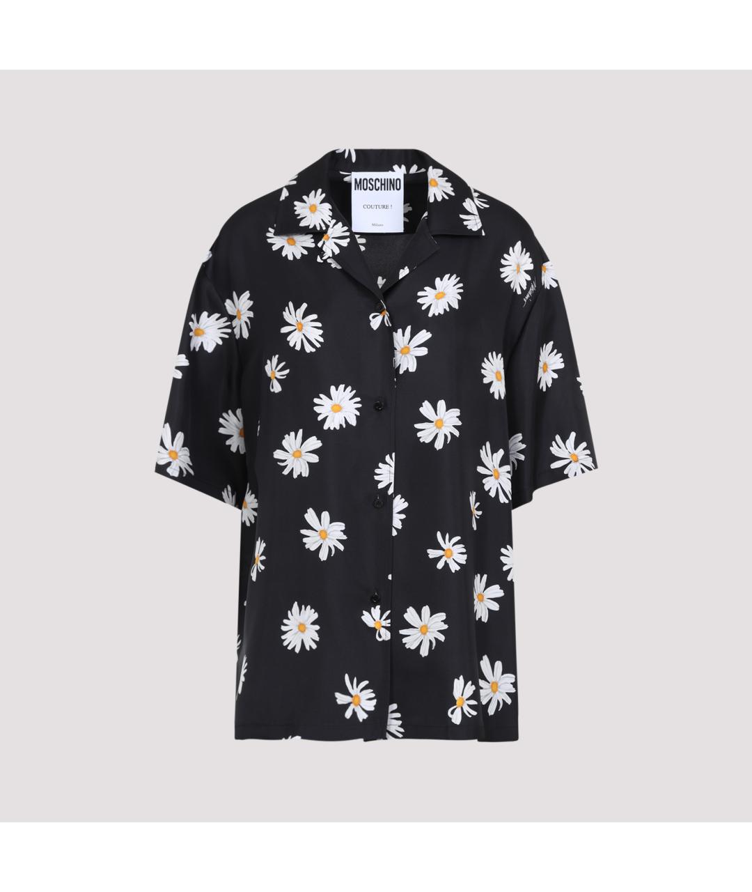 MOSCHINO Черная шелковая рубашка, фото 2