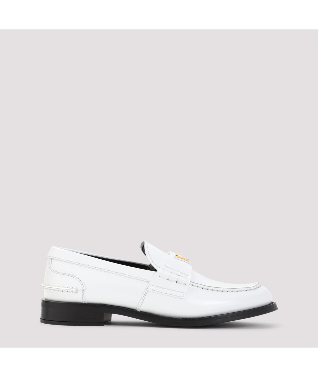 PRADA Белые кожаные лоферы, фото 2