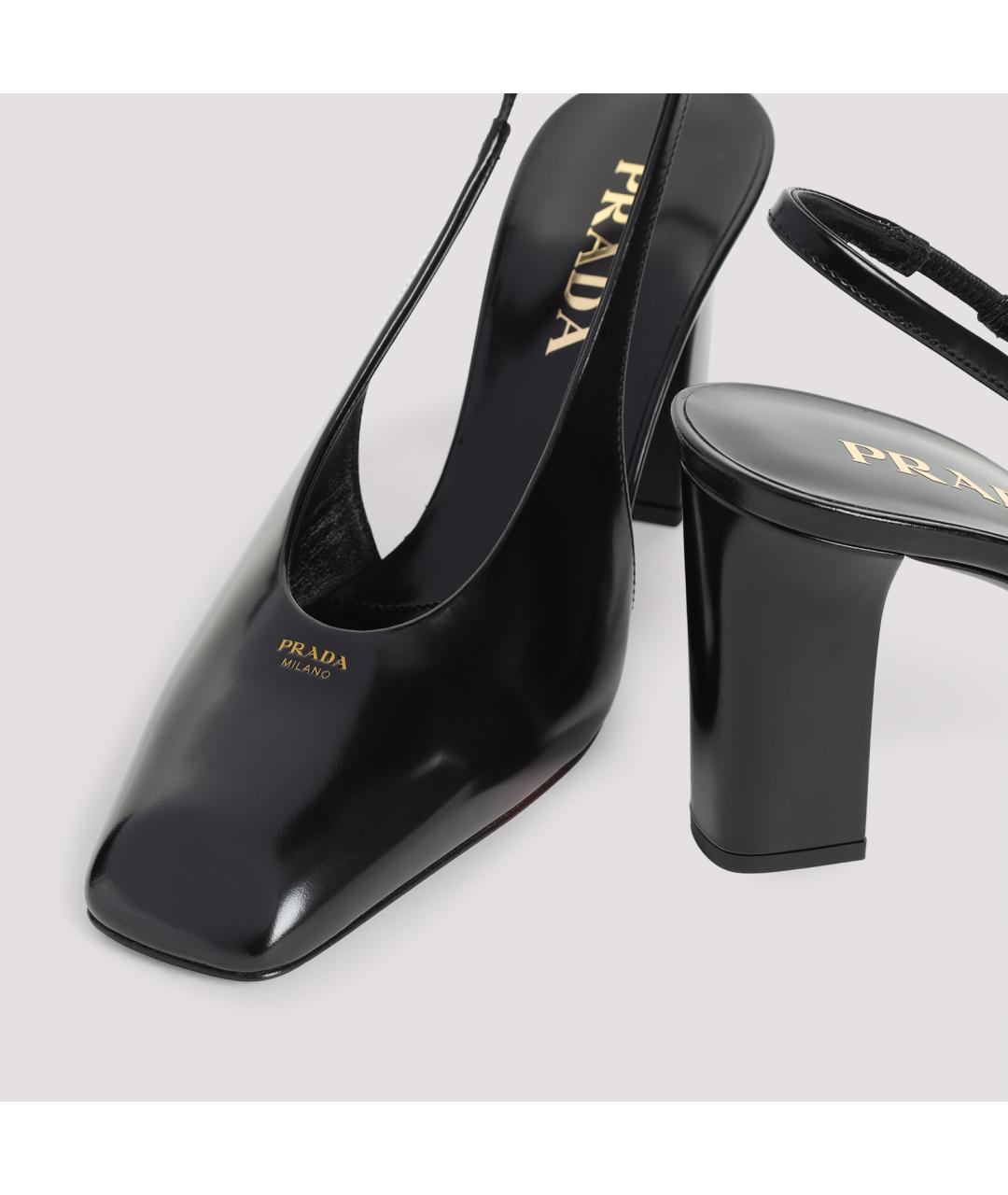 PRADA Черные кожаные туфли, фото 6