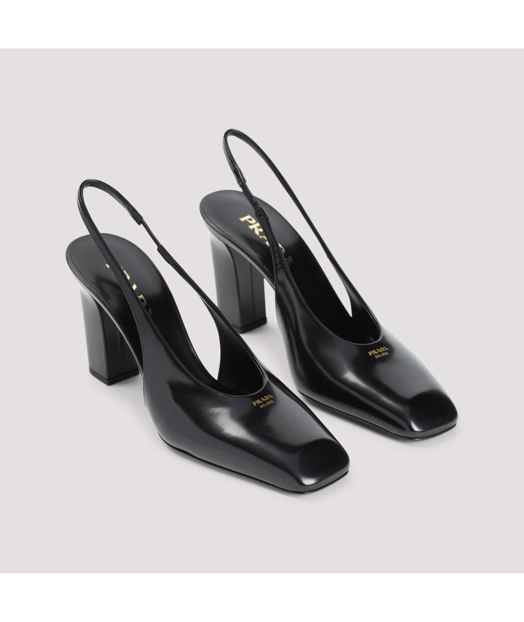 PRADA Черные кожаные туфли, фото 5