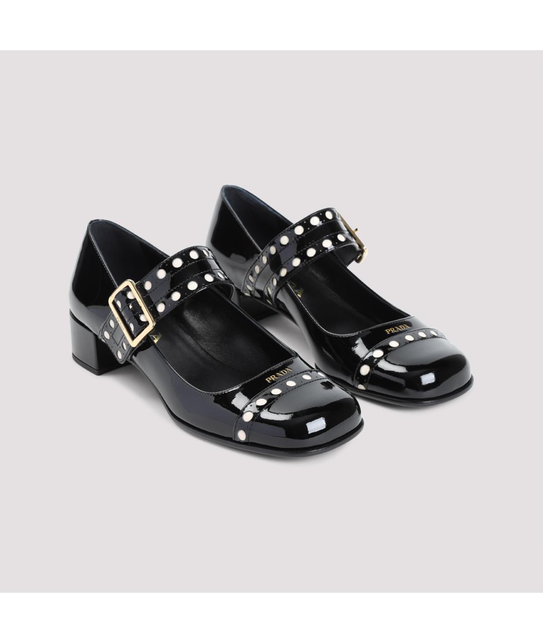 PRADA Черные кожаные туфли, фото 5
