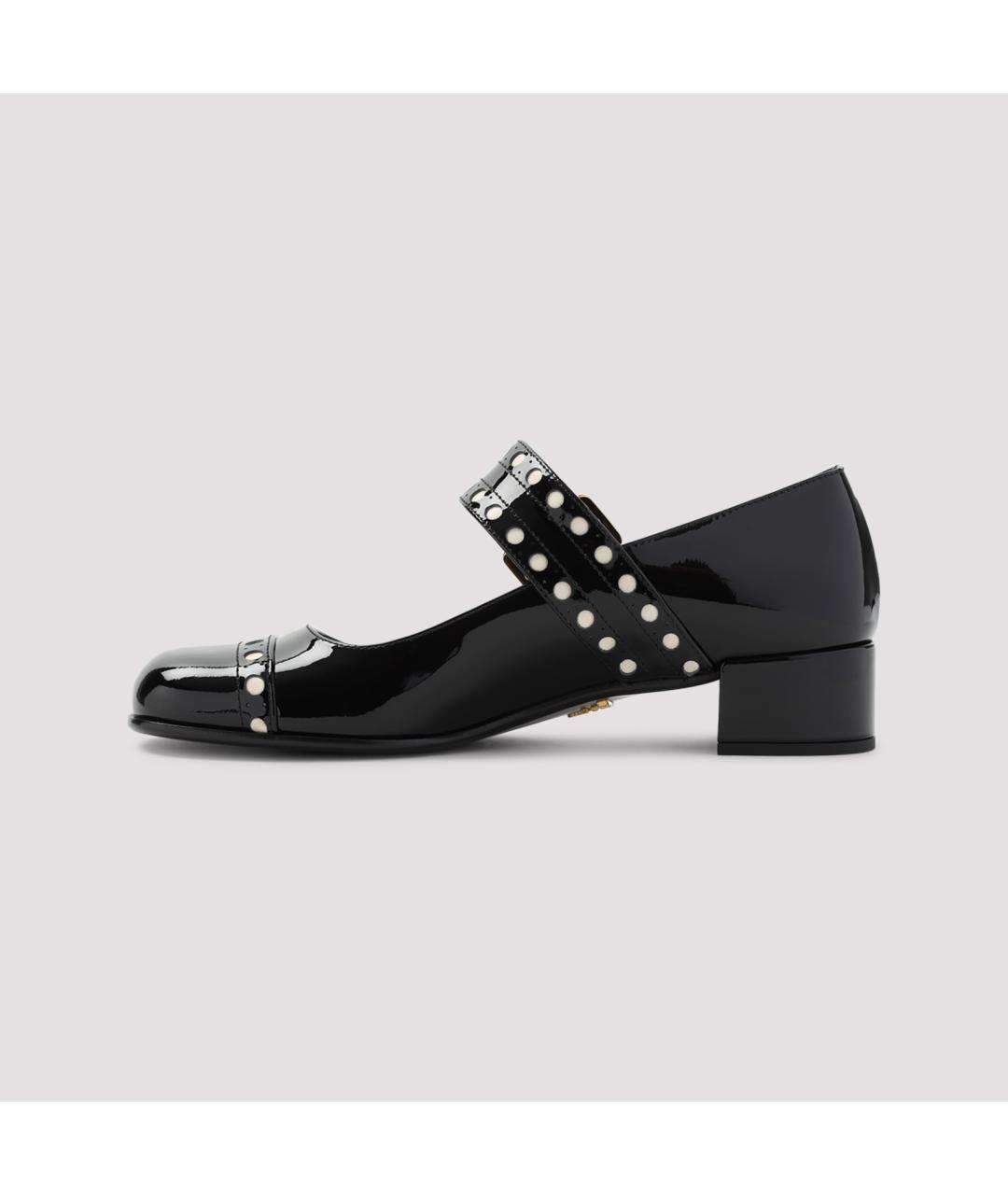 PRADA Черные кожаные туфли, фото 4