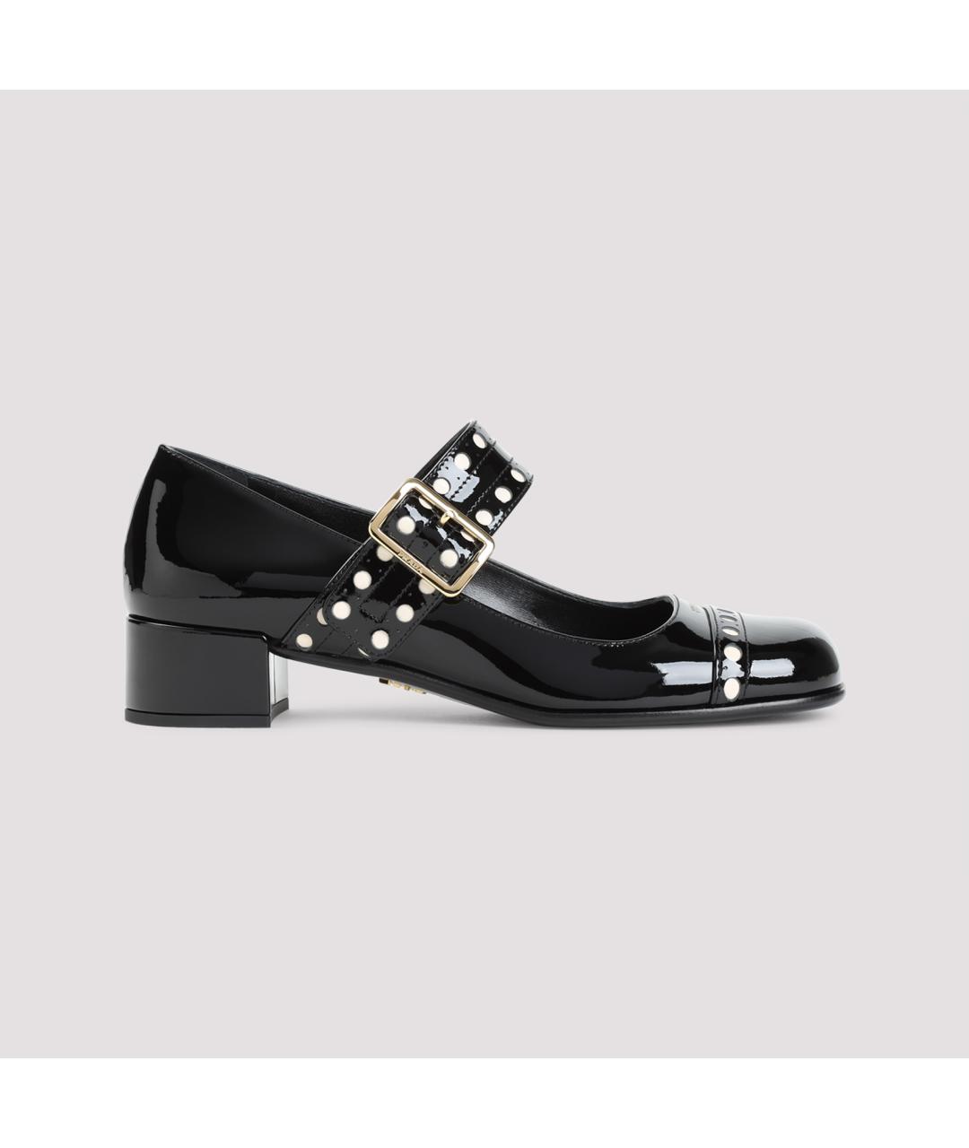 PRADA Черные кожаные туфли, фото 3