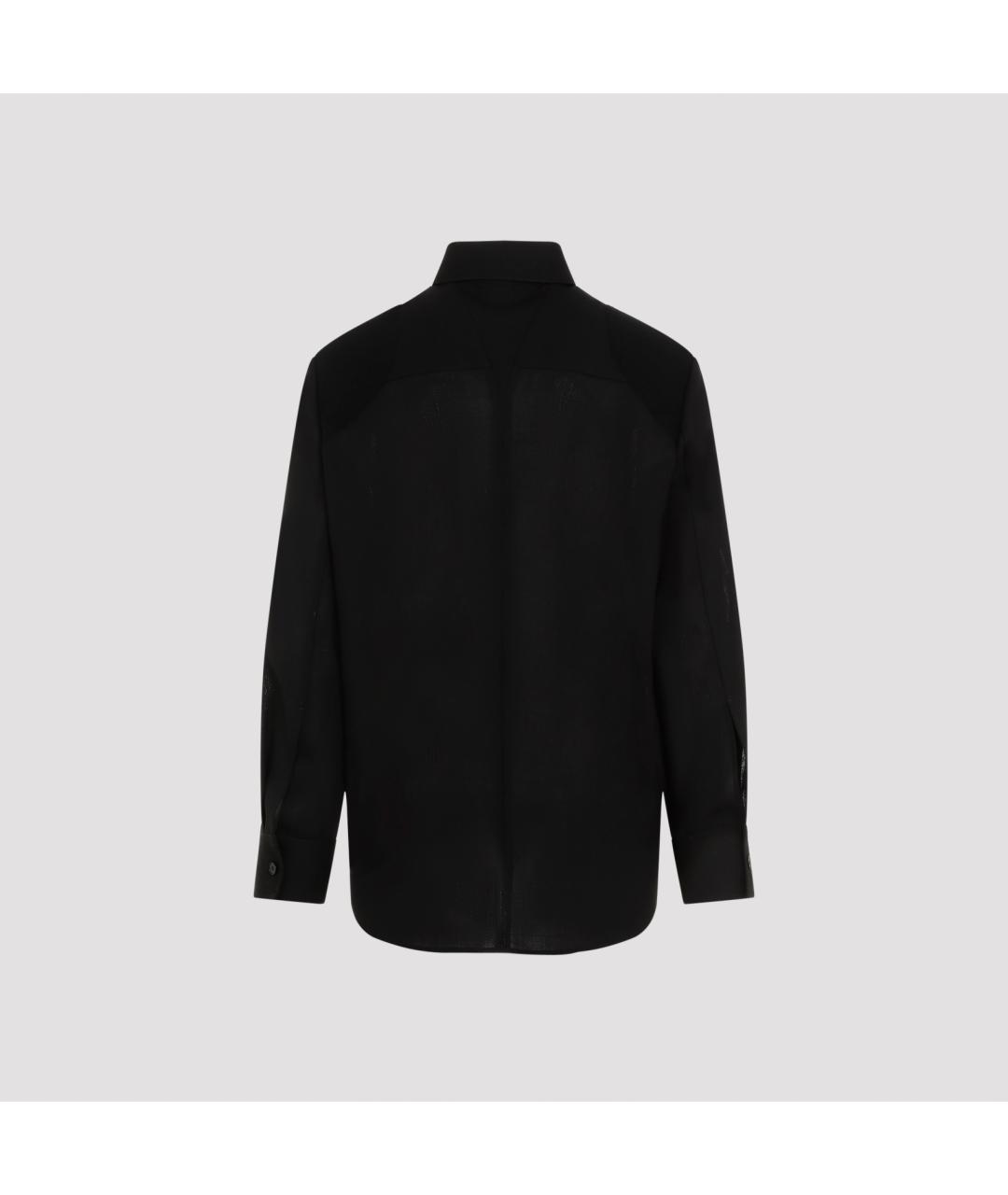 JIL SANDER Черная шерстяная кэжуал рубашка, фото 4