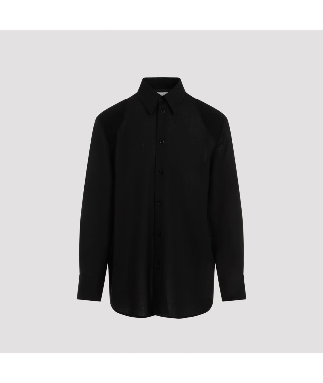 JIL SANDER Черная шерстяная кэжуал рубашка, фото 2