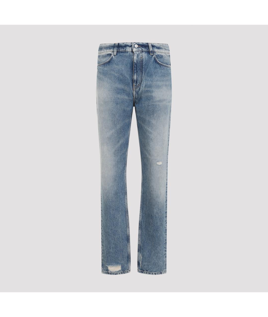 GIVENCHY Голубые хлопковые прямые джинсы, фото 2