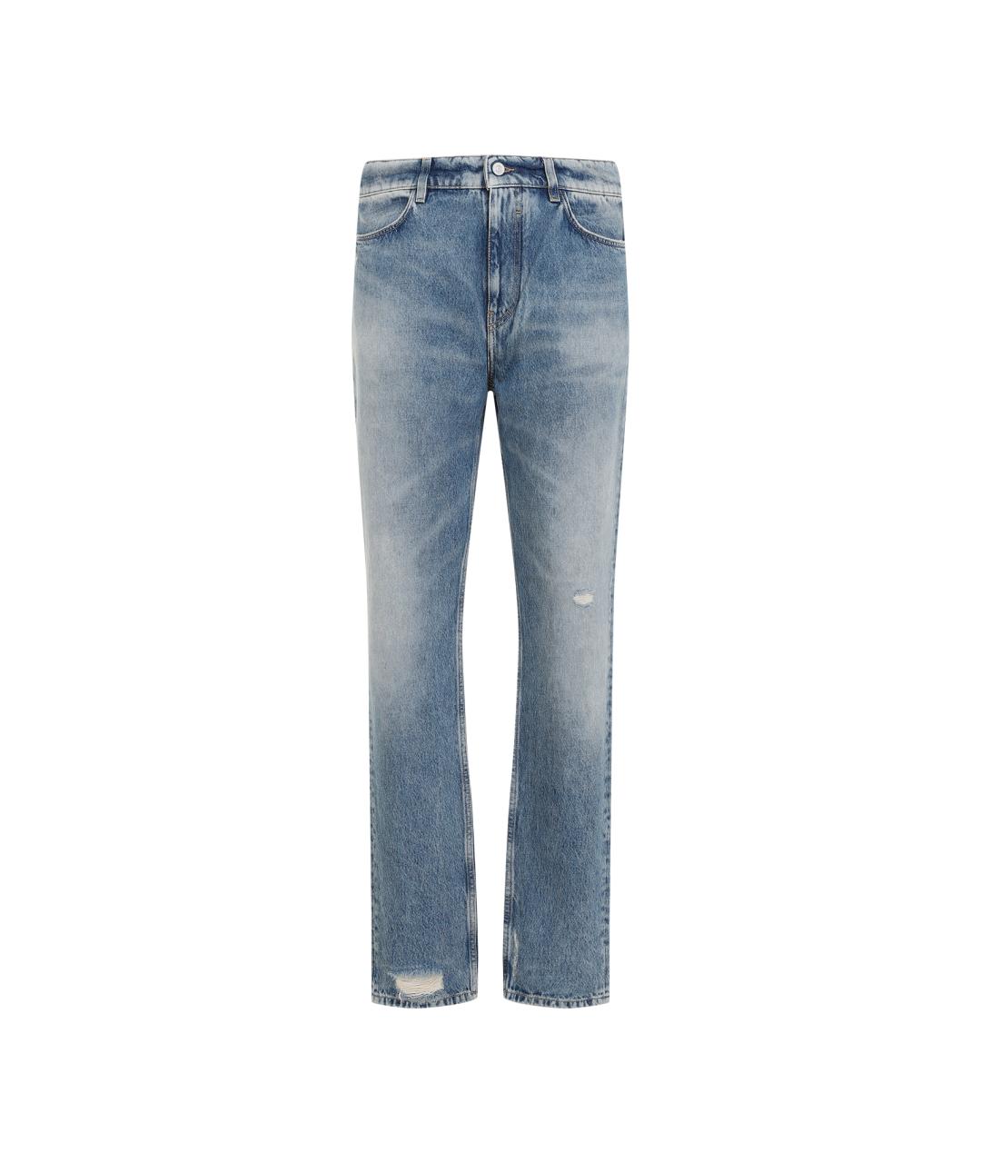 GIVENCHY Голубые хлопковые прямые джинсы, фото 1