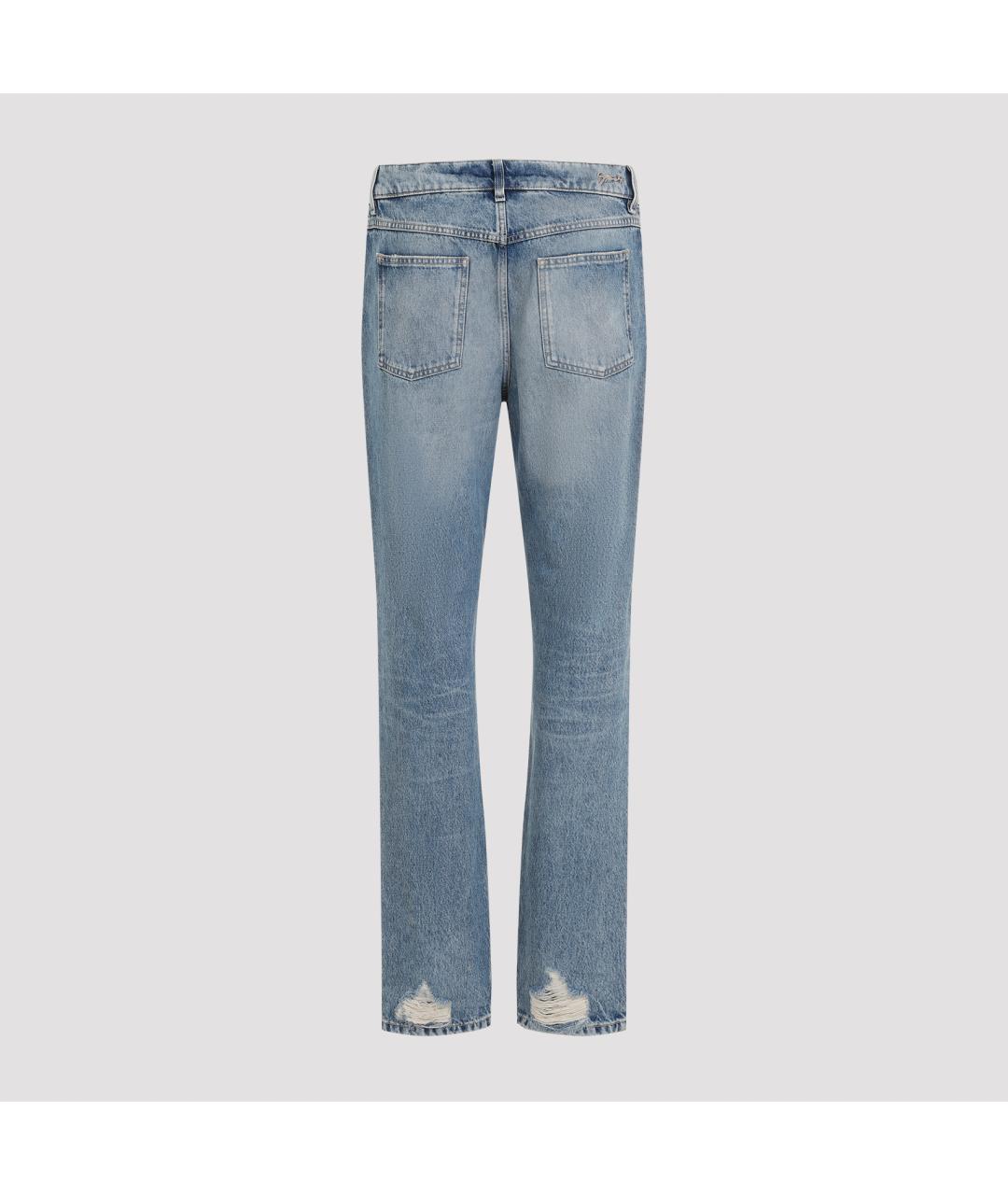 GIVENCHY Голубые хлопковые прямые джинсы, фото 4