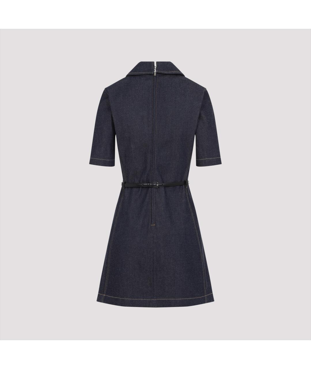 GUCCI Темно-синее хлопковое повседневное платье, фото 4