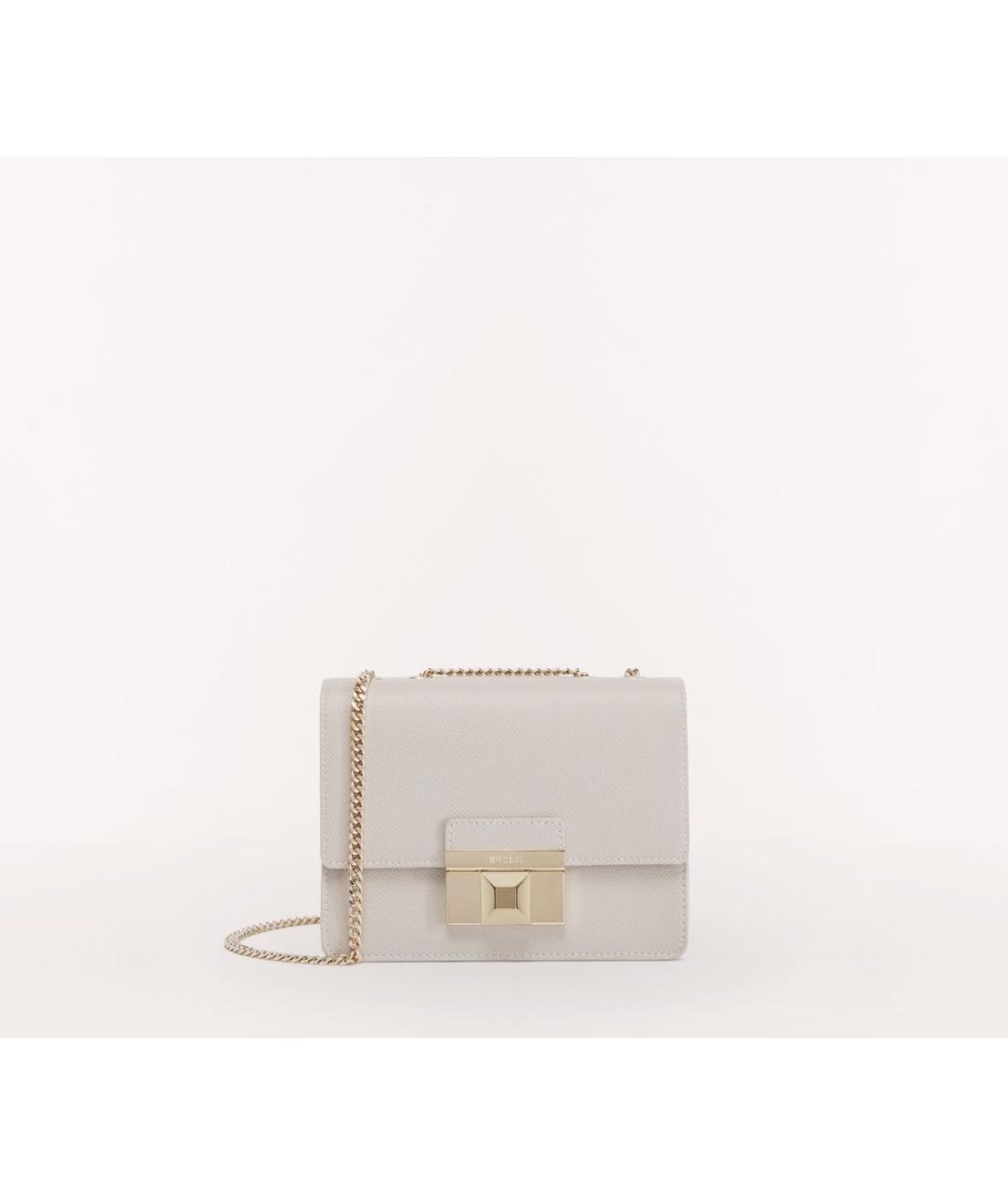 FURLA Белая кожаная сумка через плечо, фото 4