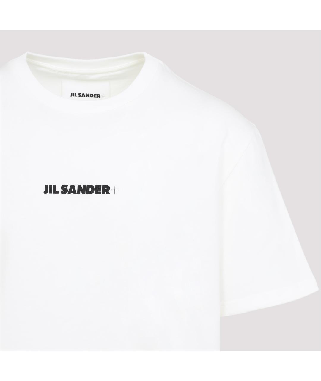 JIL SANDER Белая хлопковая футболка, фото 4