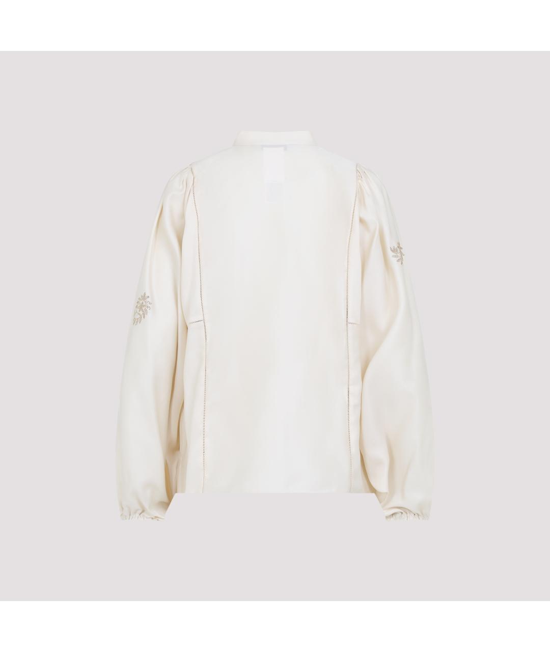 MAX MARA Бежевая хлопковая блузы, фото 4