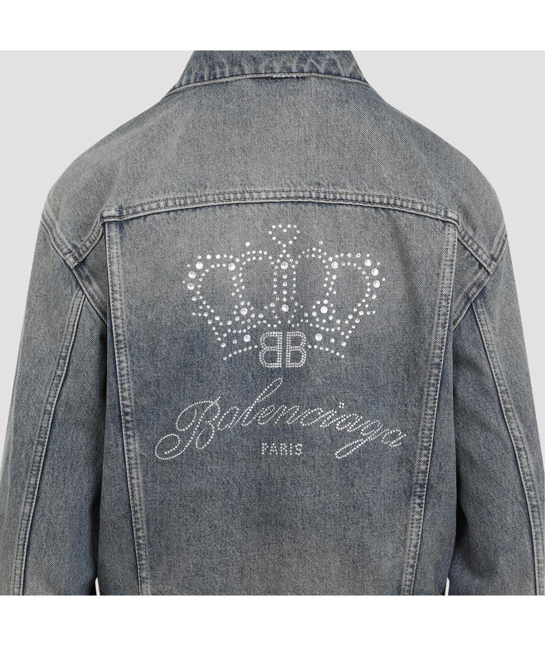 BALENCIAGA Синяя хлопковая куртка, фото 5
