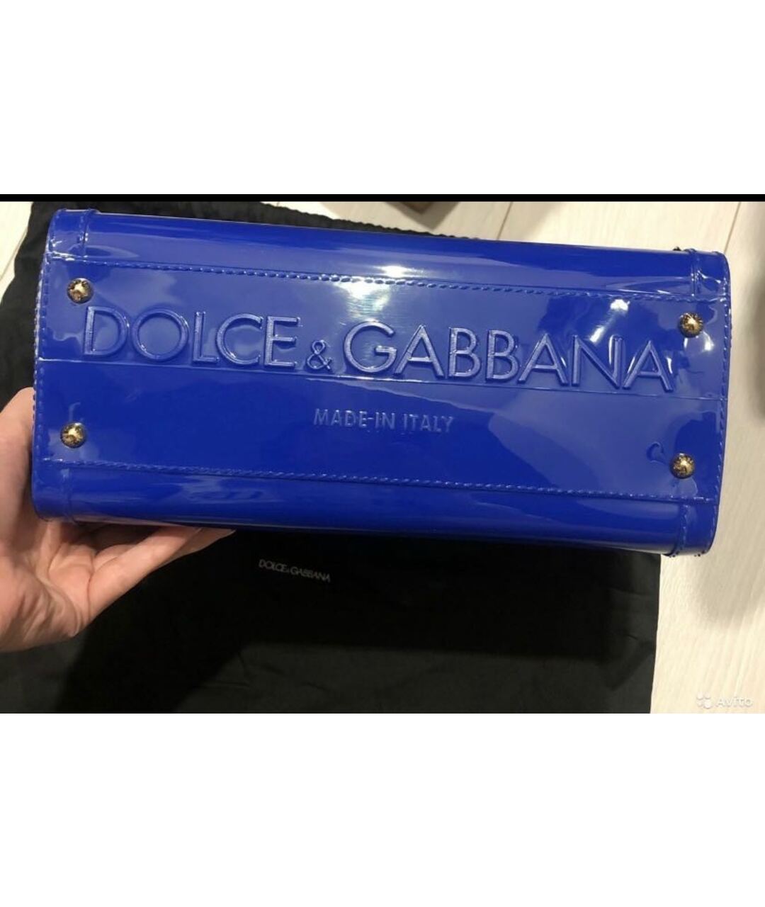DOLCE&GABBANA Синяя сумка тоут, фото 4