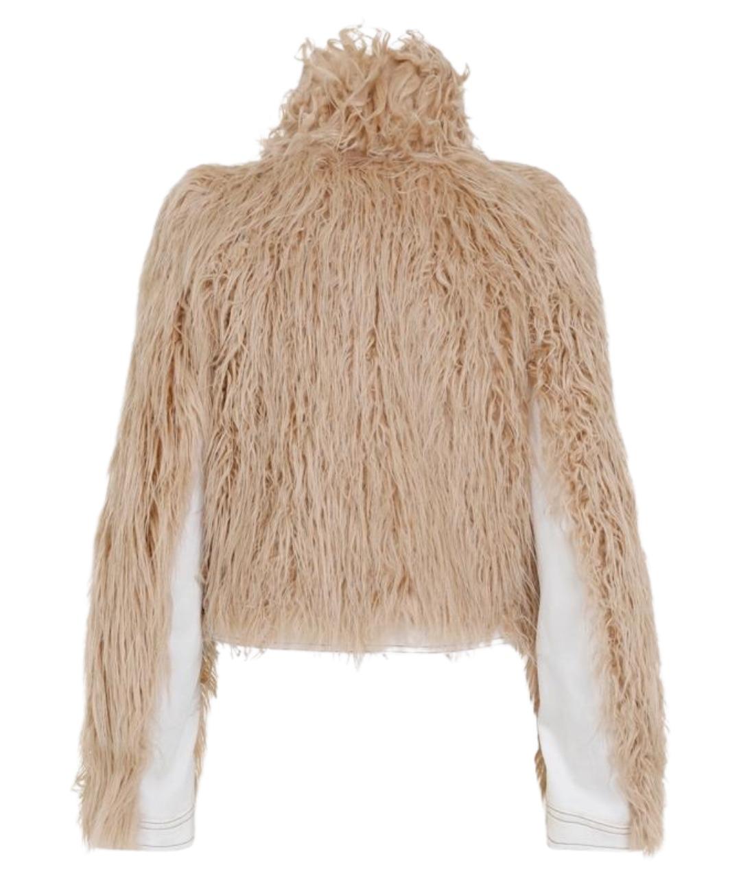 DRIES VAN NOTEN Бежевая хлопковая шуба, фото 2