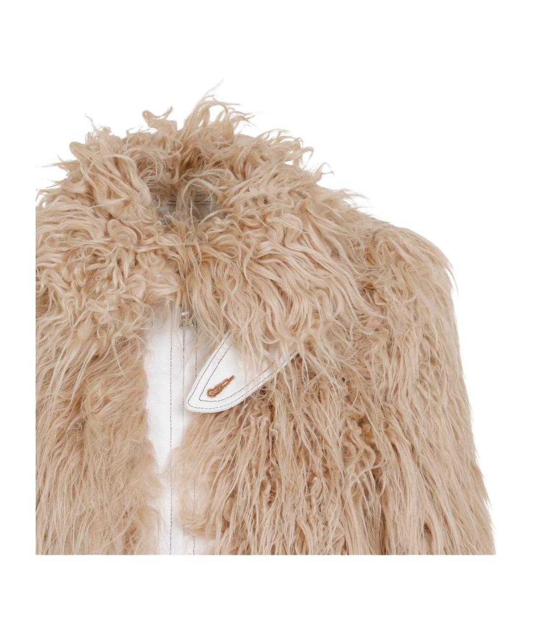 DRIES VAN NOTEN Бежевая хлопковая шуба, фото 4