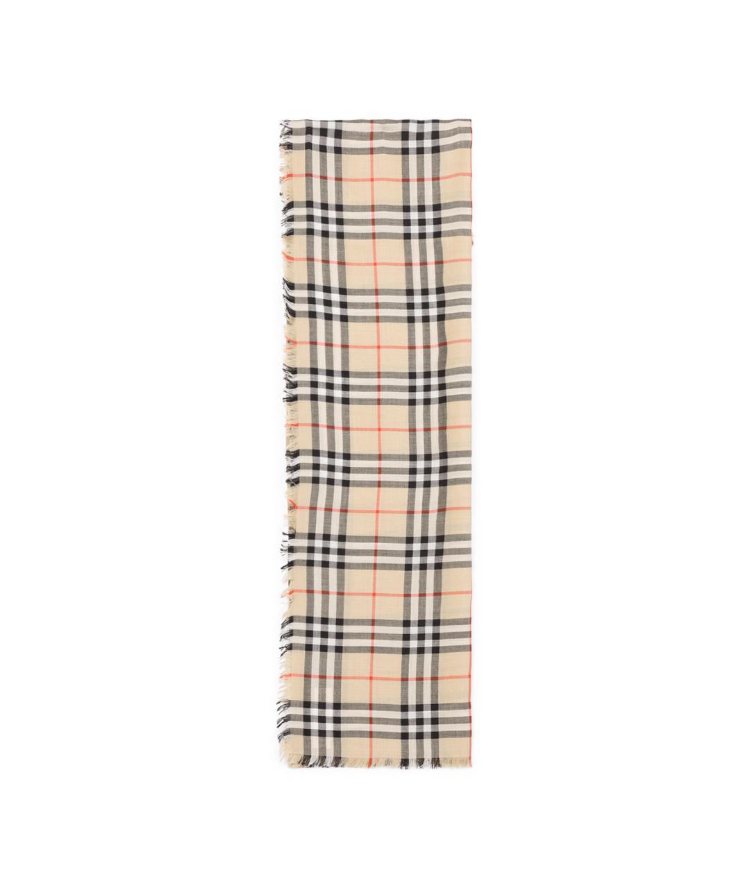 BURBERRY Бежевый кашемировый шарф, фото 1