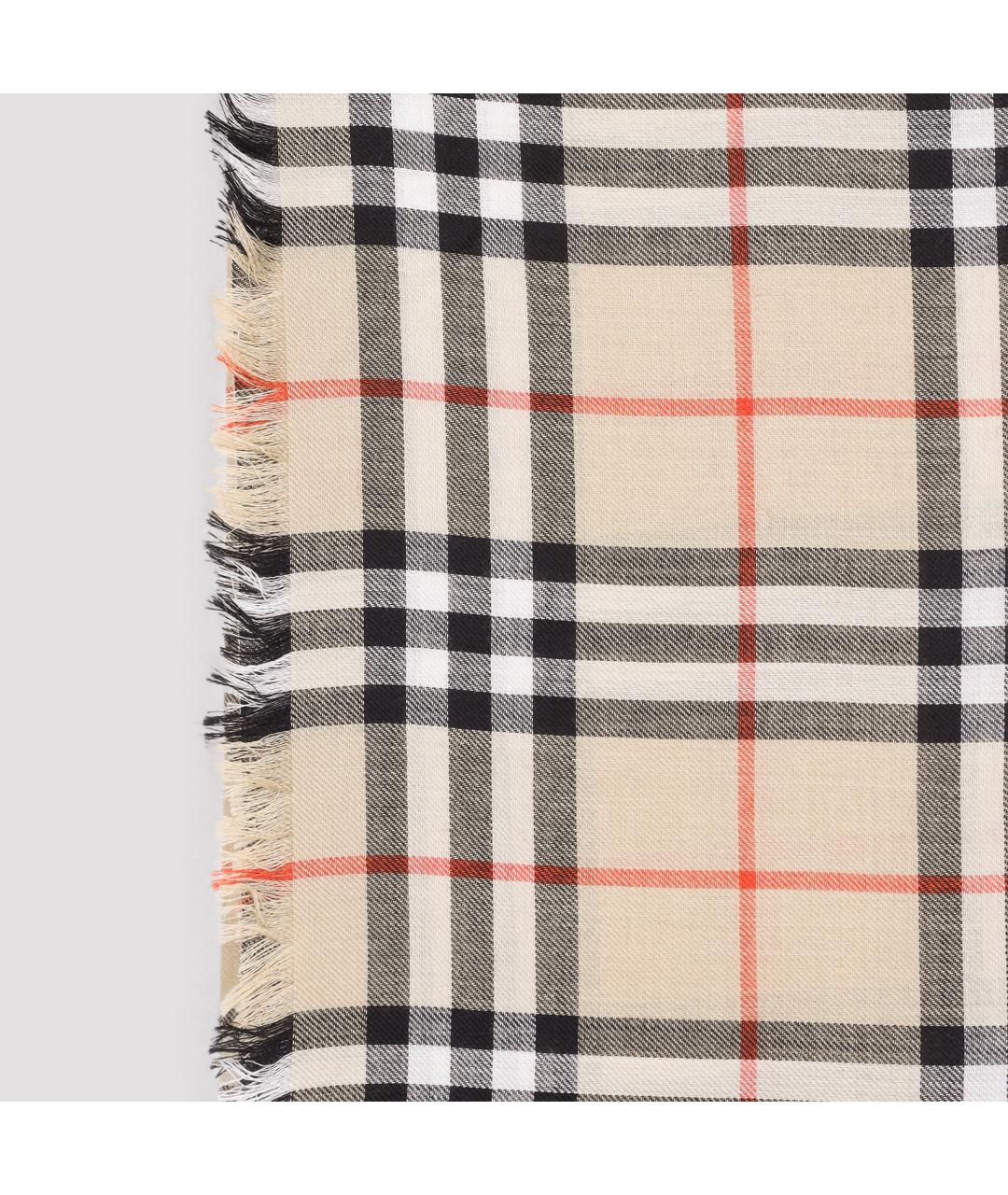 BURBERRY Бежевый кашемировый шарф, фото 4