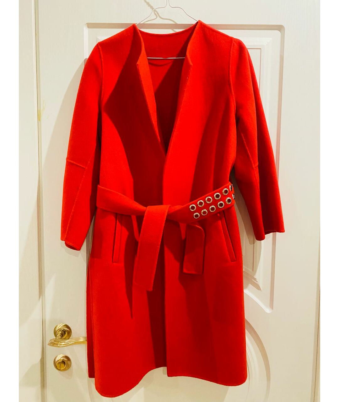 PINKO Красное кашемировое пальто, фото 6