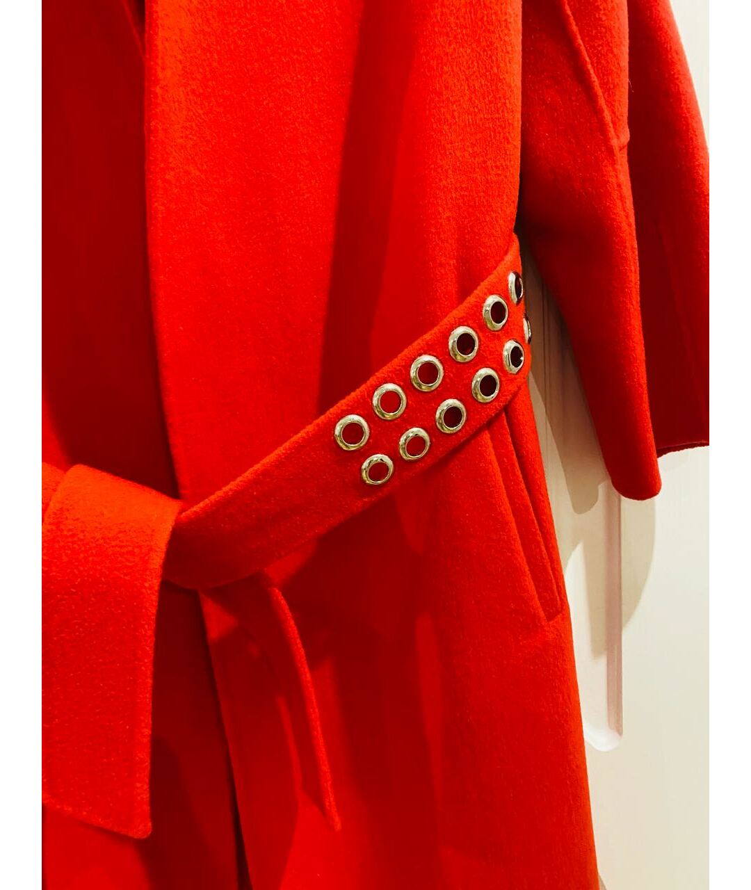 PINKO Красное кашемировое пальто, фото 4