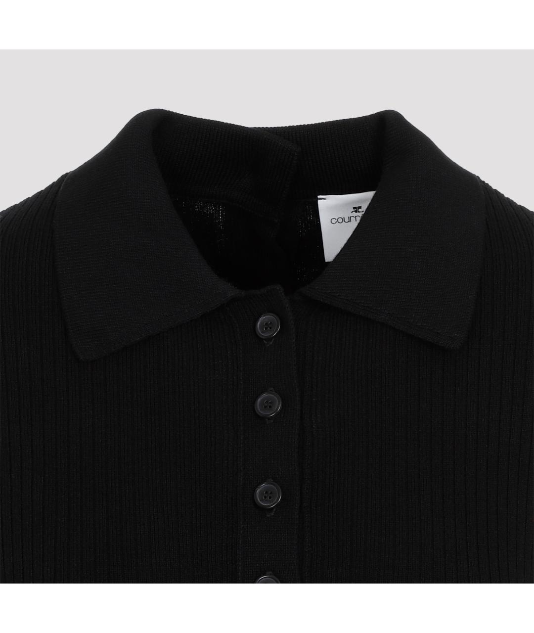COURREGES Черное хлопковое повседневное платье, фото 5