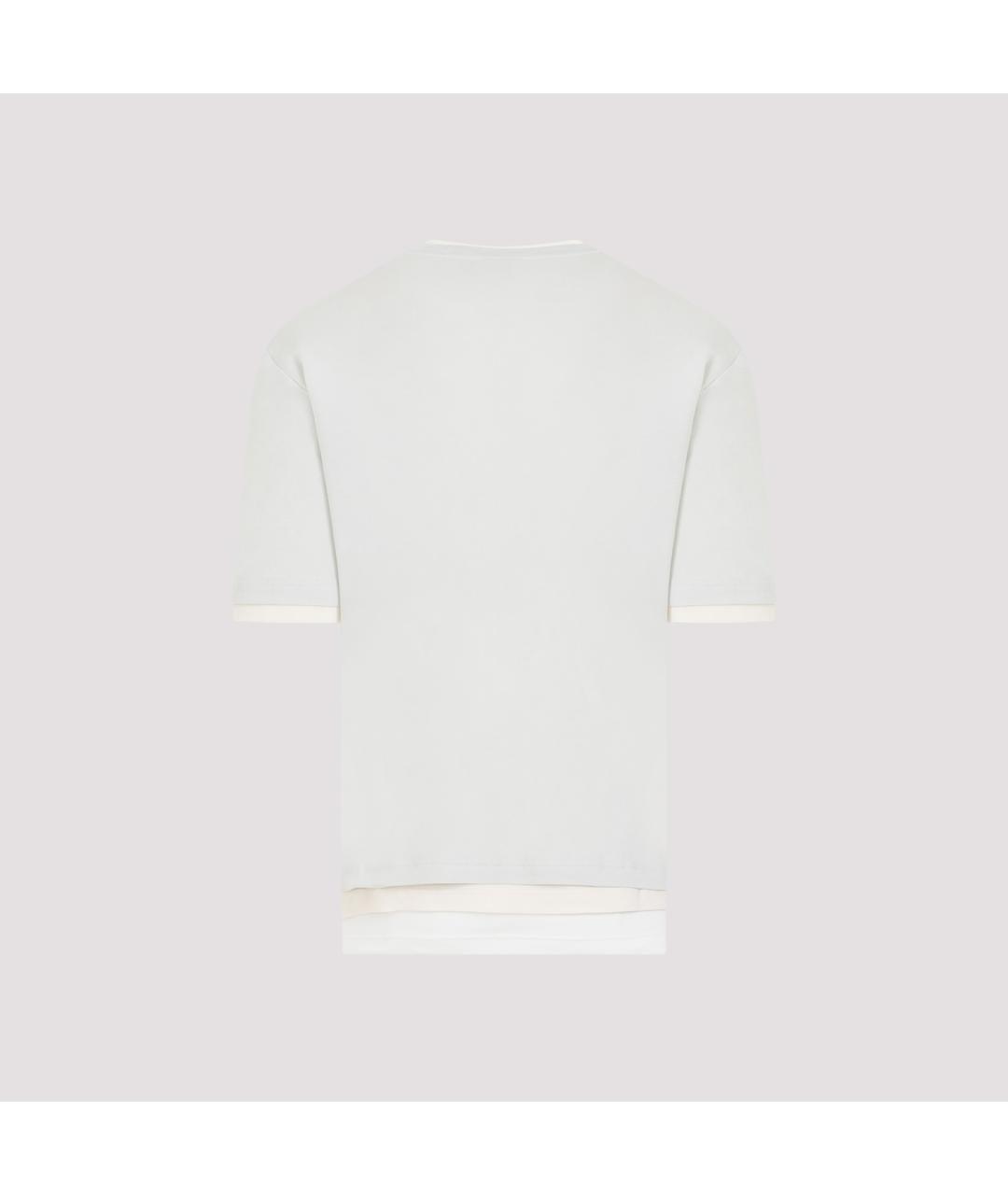 JIL SANDER Серая хлопковая футболка, фото 4