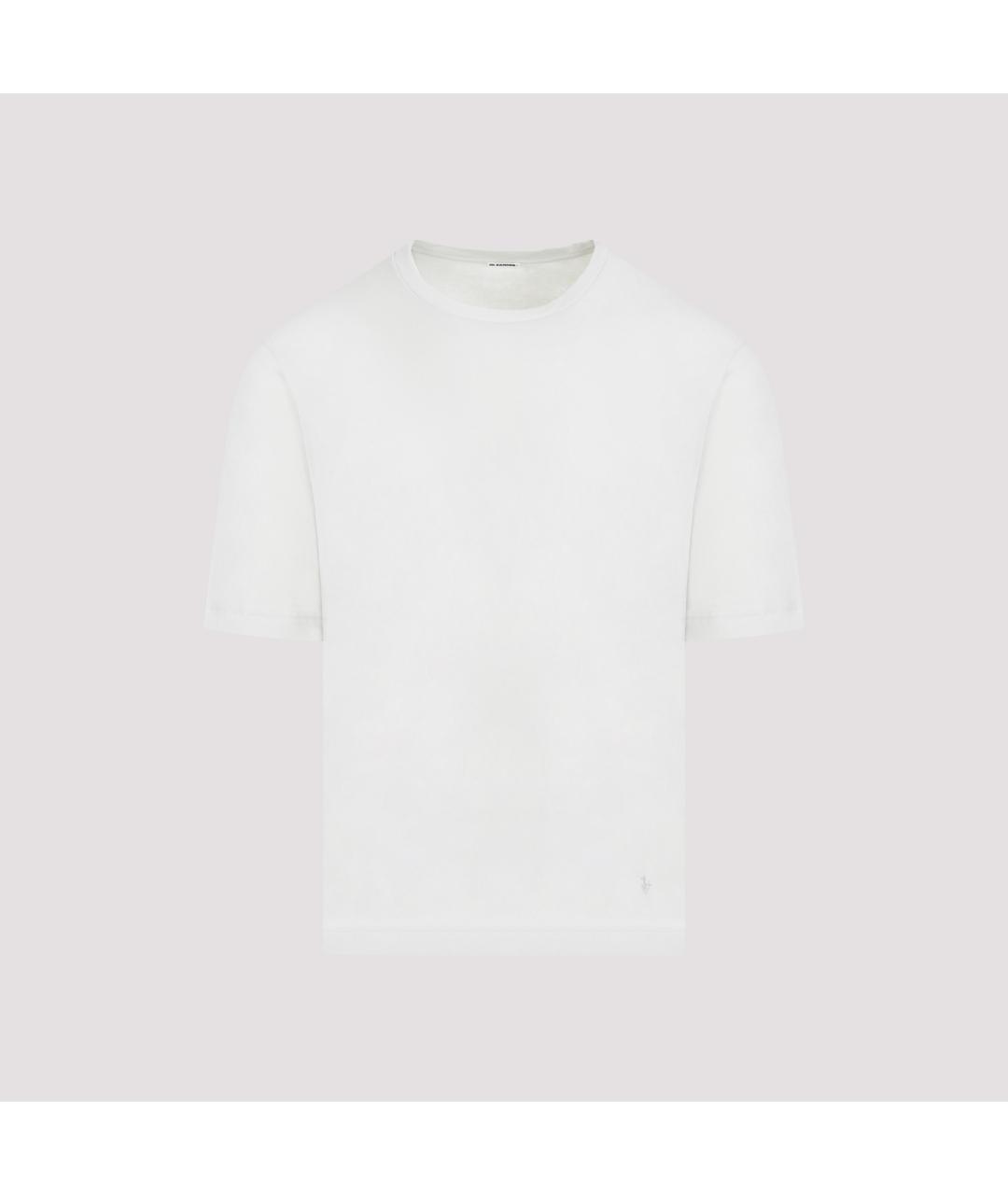 JIL SANDER Серая хлопковая футболка, фото 7