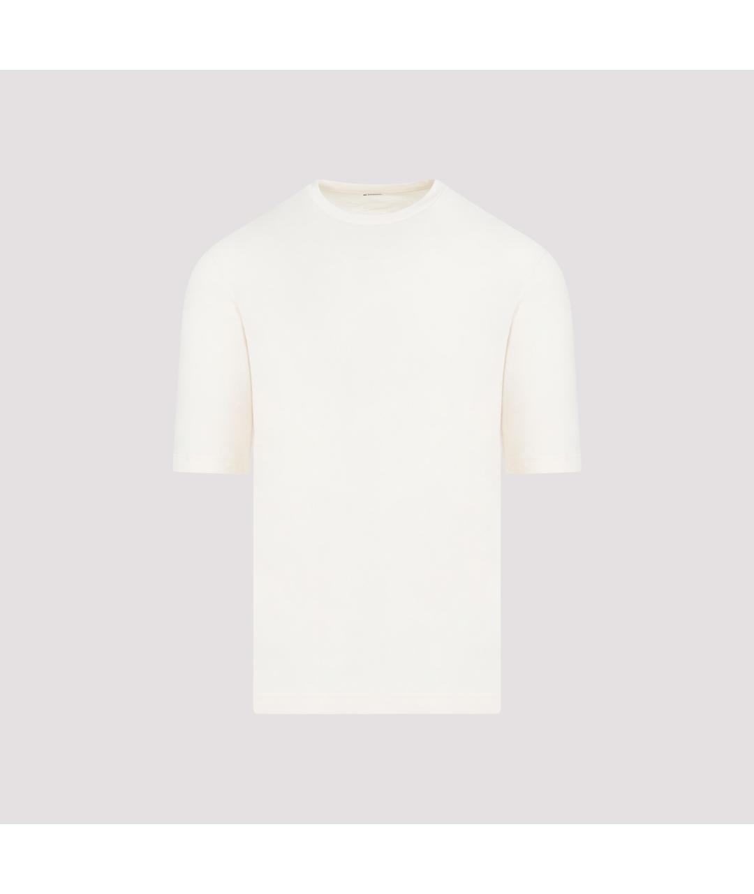 JIL SANDER Серая хлопковая футболка, фото 6