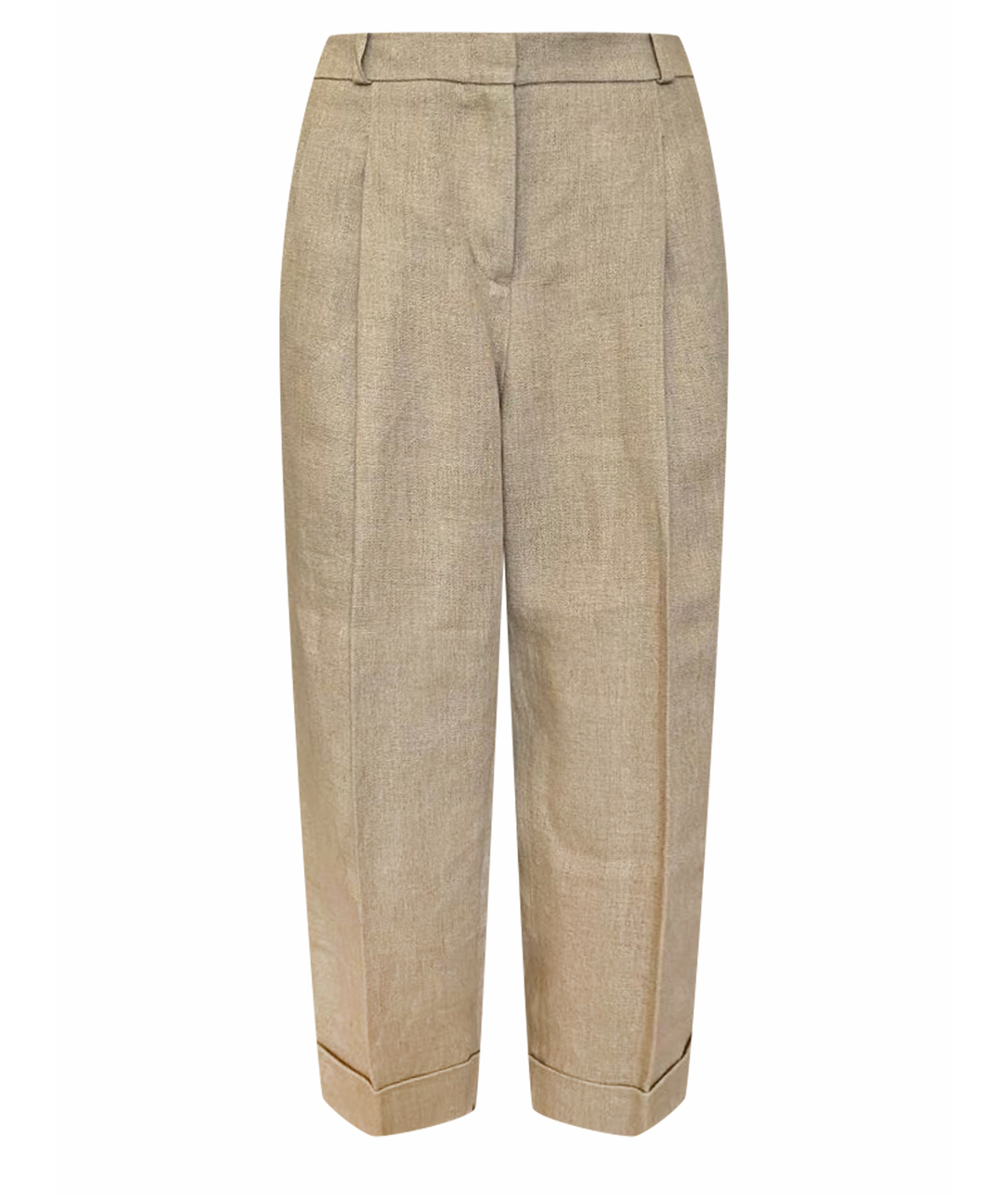 MICHAEL KORS Бежевые льняные прямые брюки, фото 1