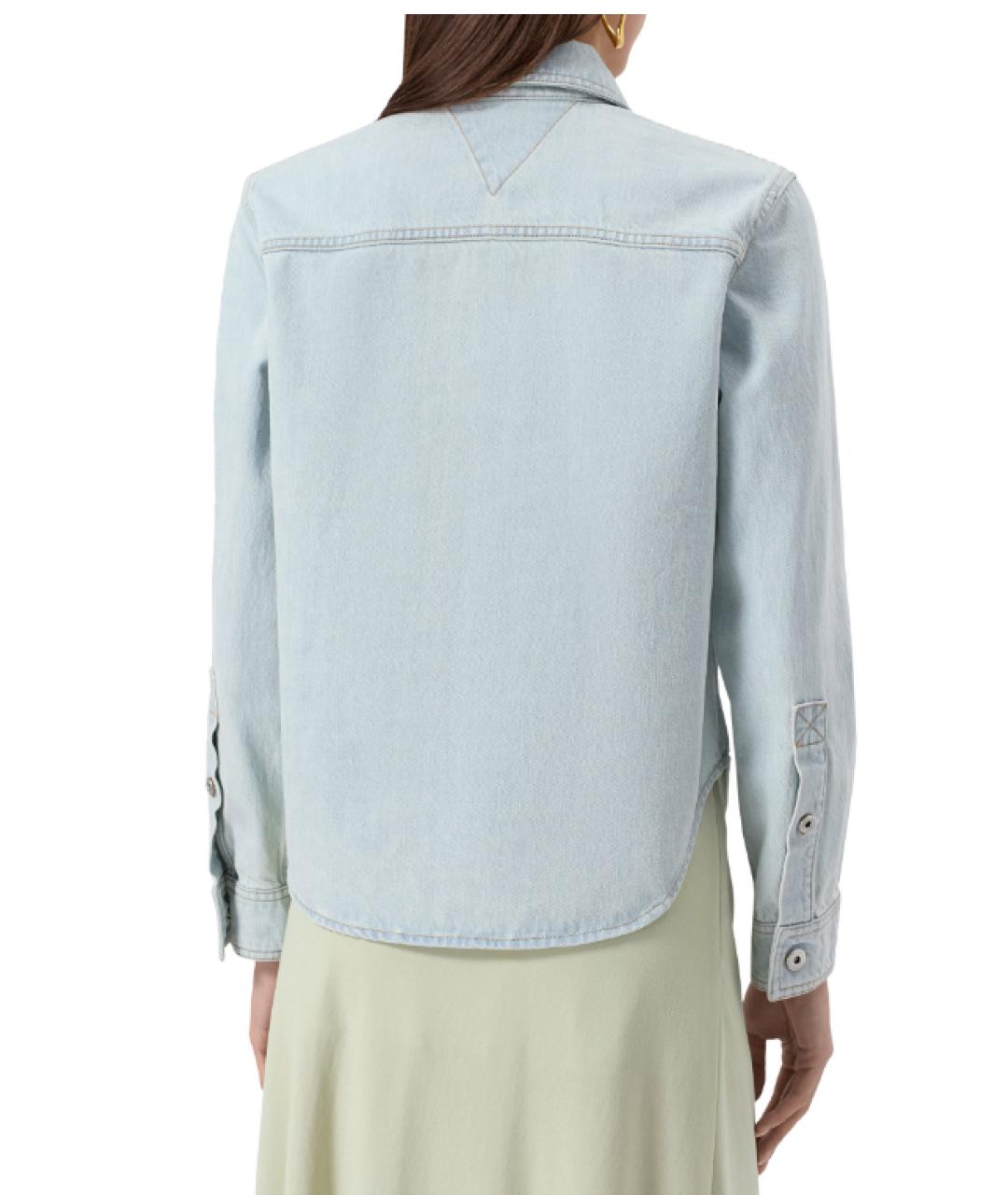 BOTTEGA VENETA Голубая хлопковая рубашка, фото 6