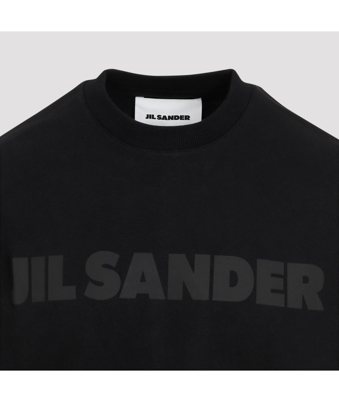 JIL SANDER Черная хлопковая футболка, фото 5
