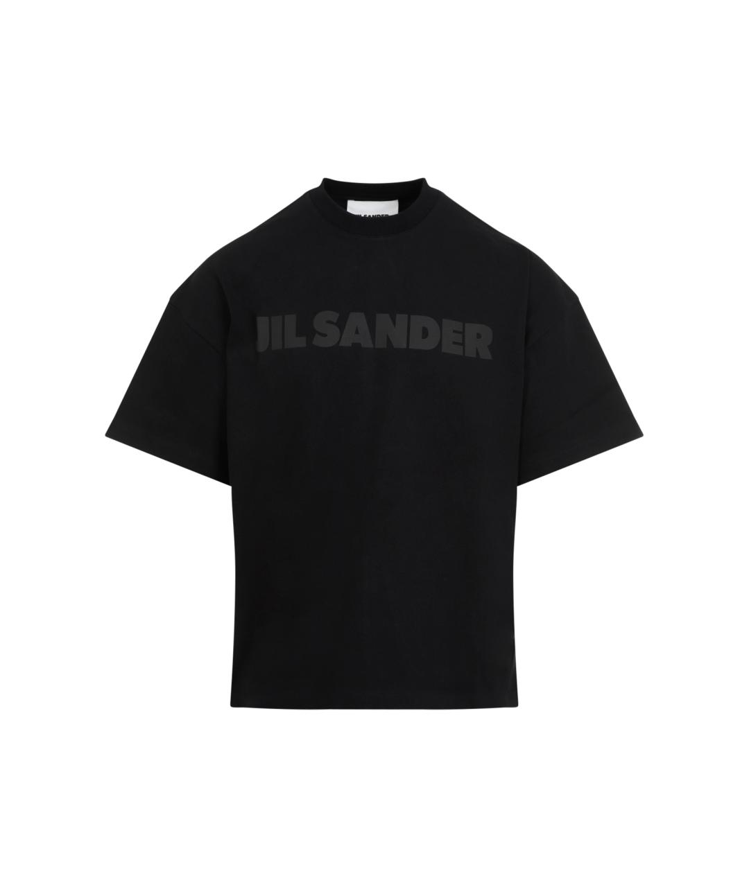 JIL SANDER Черная хлопковая футболка, фото 1