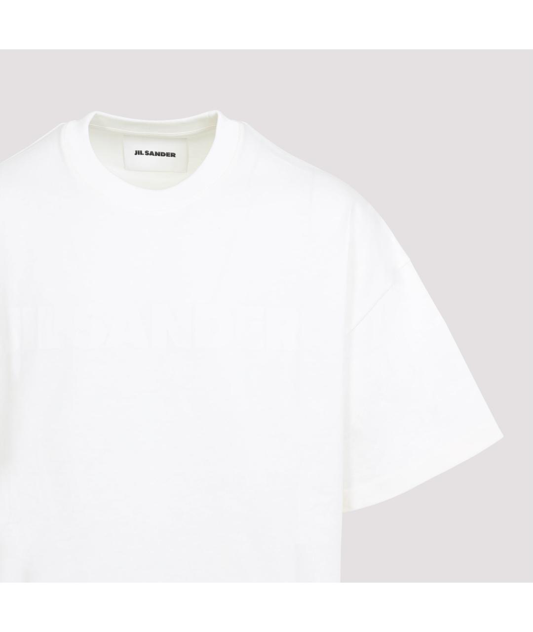JIL SANDER Белая хлопковая футболка, фото 5