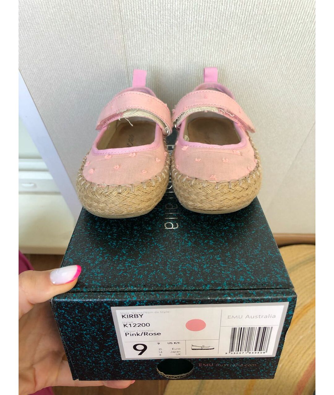 EMU KIDS Розовые текстильные туфли, фото 2