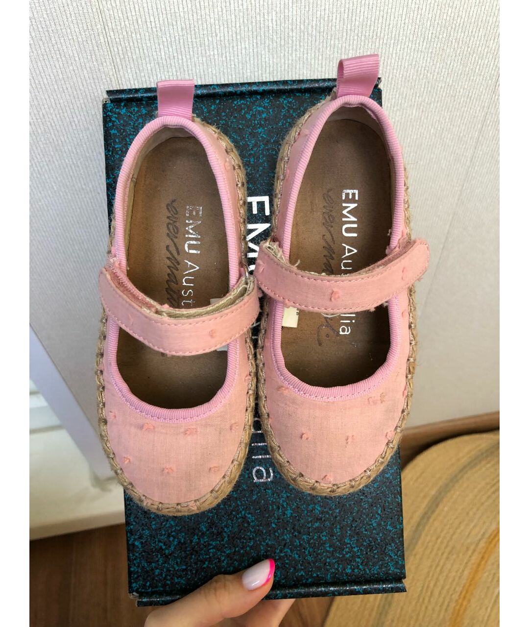 EMU KIDS Розовые текстильные туфли, фото 4