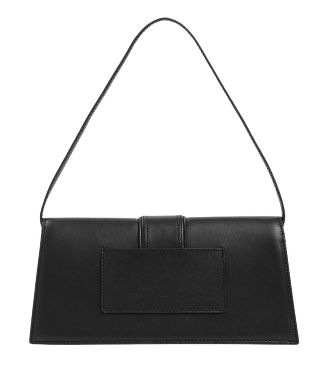 JACQUEMUS Черная кожаная сумка через плечо, фото 3