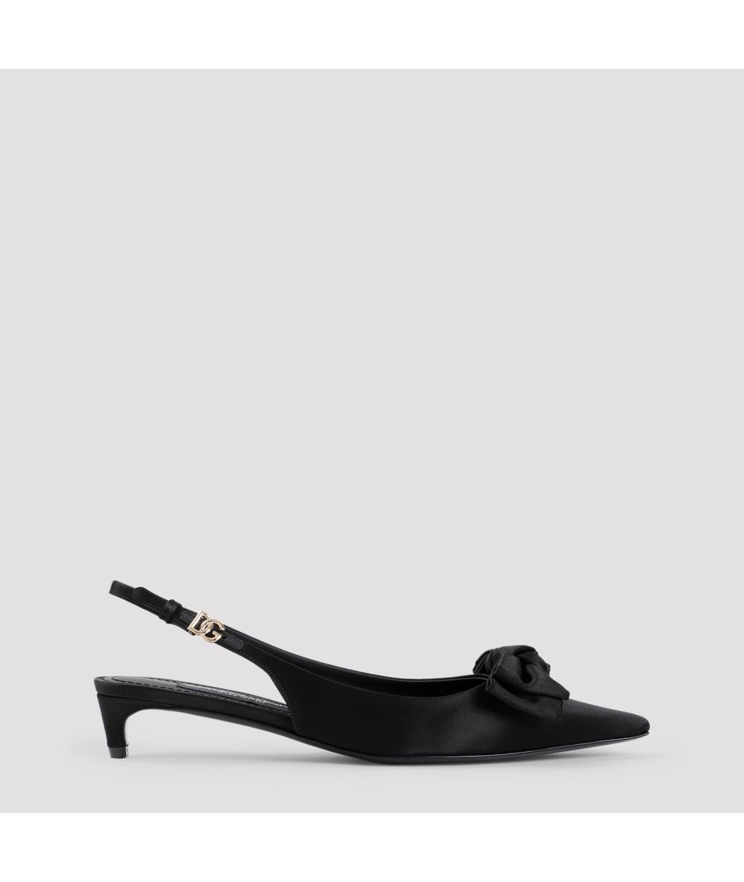 DOLCE&GABBANA Черные текстильные туфли, фото 2