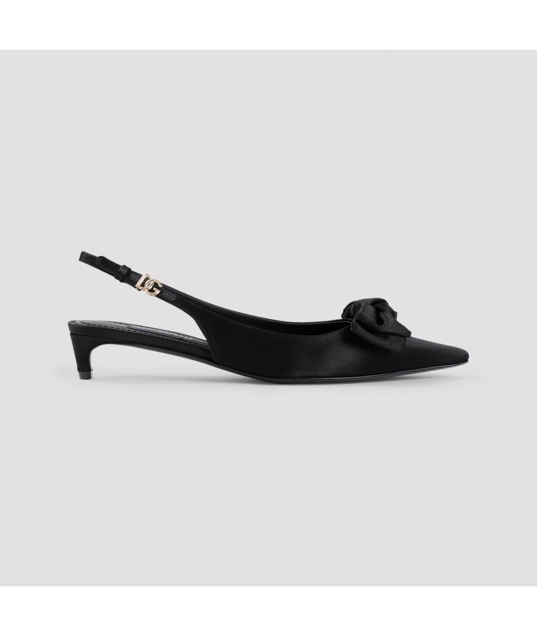 DOLCE&GABBANA Черные текстильные туфли, фото 3
