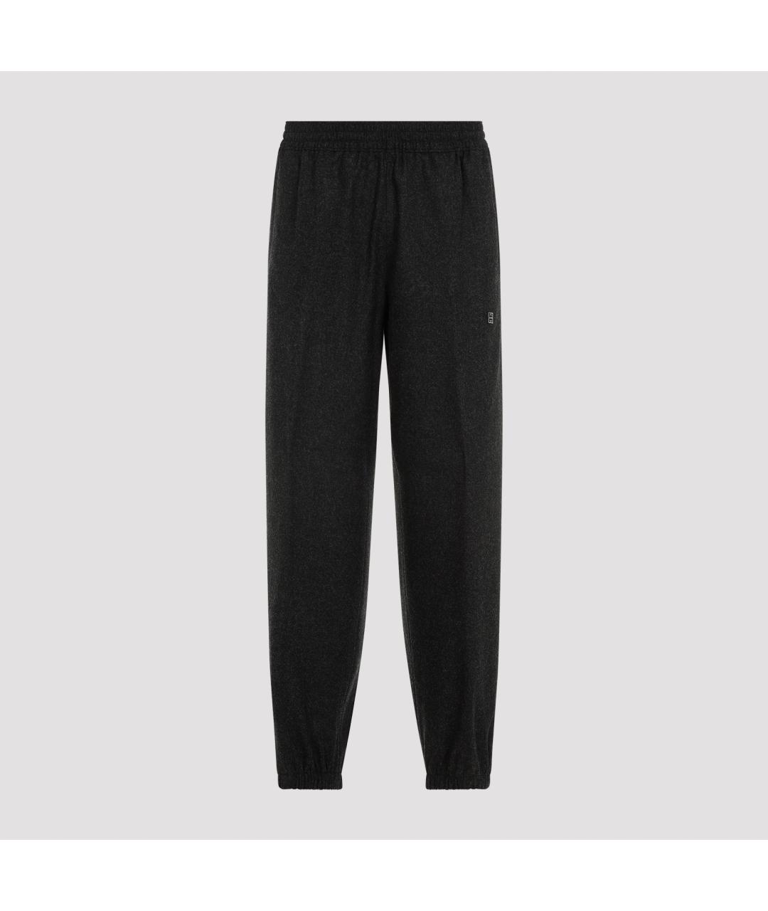 GIVENCHY Антрацитовые шерстяные повседневные брюки, фото 3
