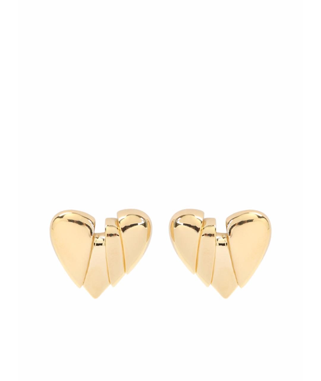 Amina Muaddi Золотые металлические серьги, фото 1