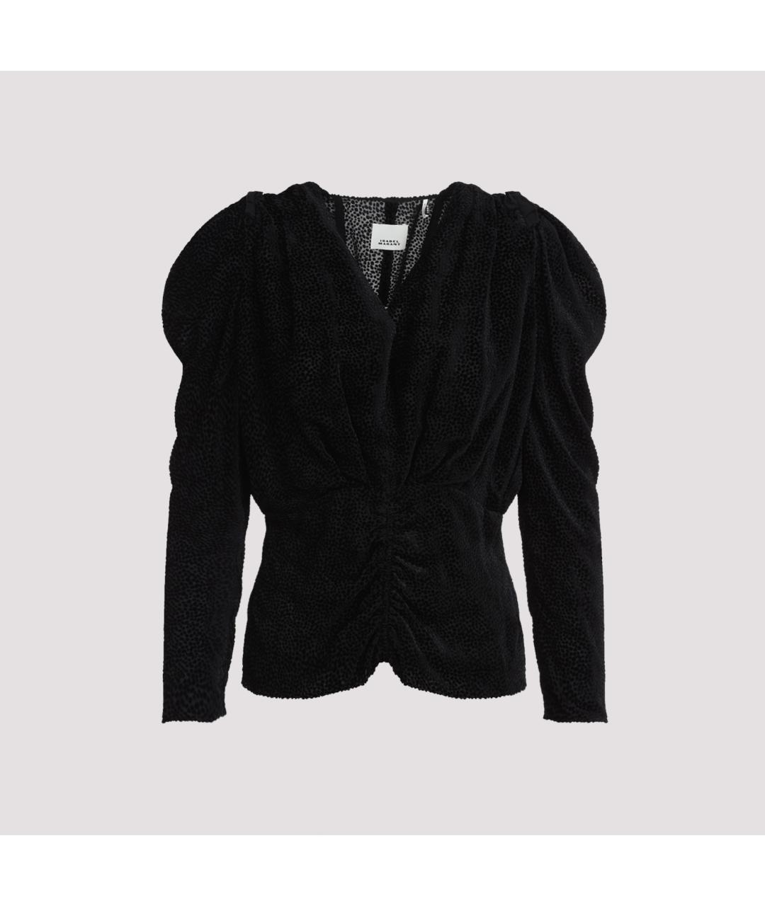 ISABEL MARANT Черная шелковая блузы, фото 3