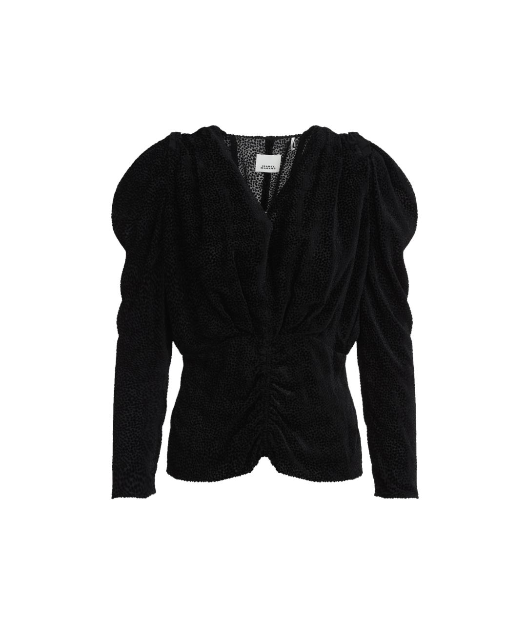 ISABEL MARANT Черная шелковая блузы, фото 1
