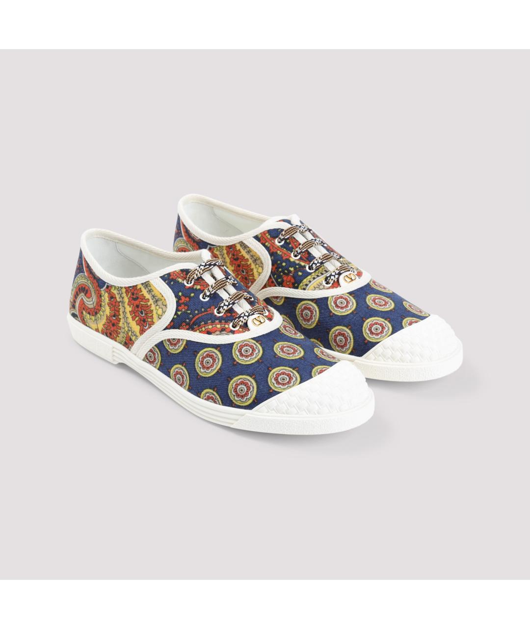 VALENTINO Мульти текстильные низкие кроссовки / кеды, фото 5