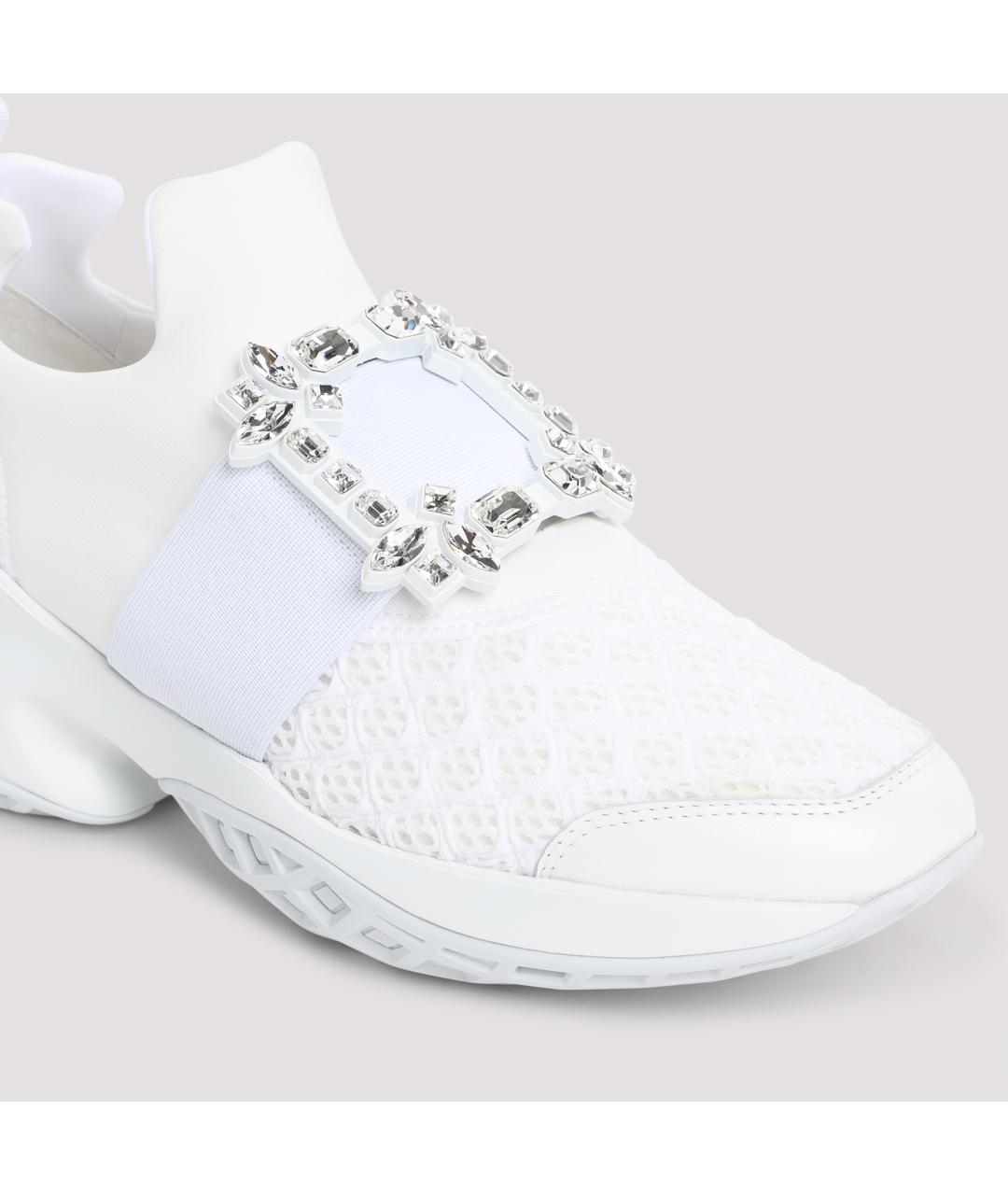 ROGER VIVIER Белые синтетические кроссовки, фото 4