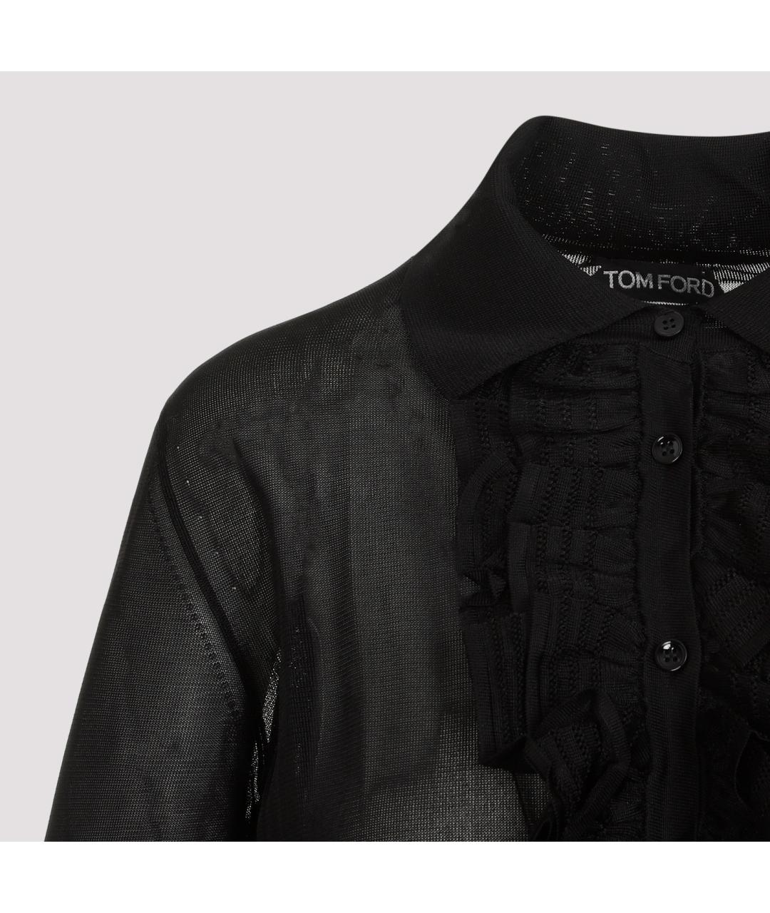 TOM FORD Черная вискозная блузы, фото 6