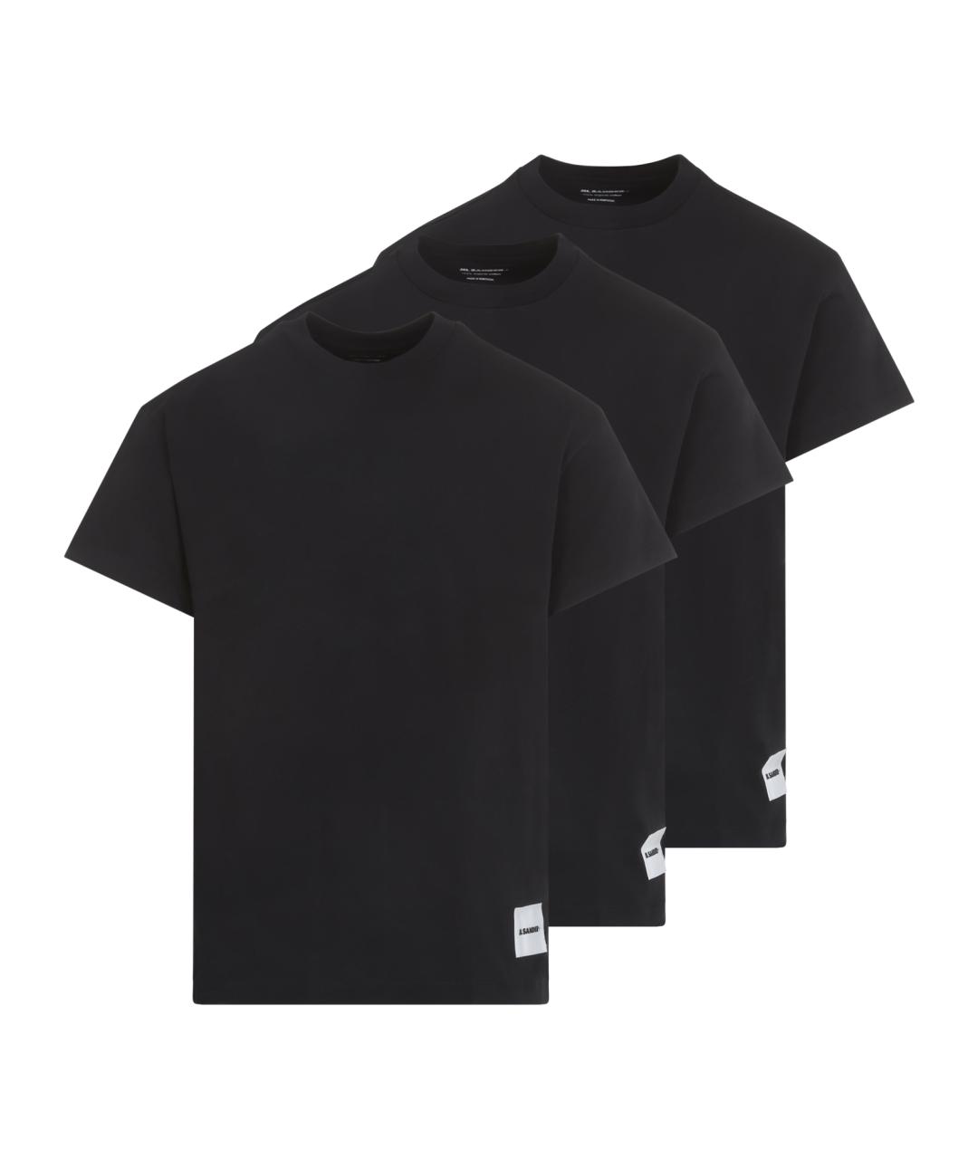 JIL SANDER Антрацитовая хлопковая футболка, фото 1