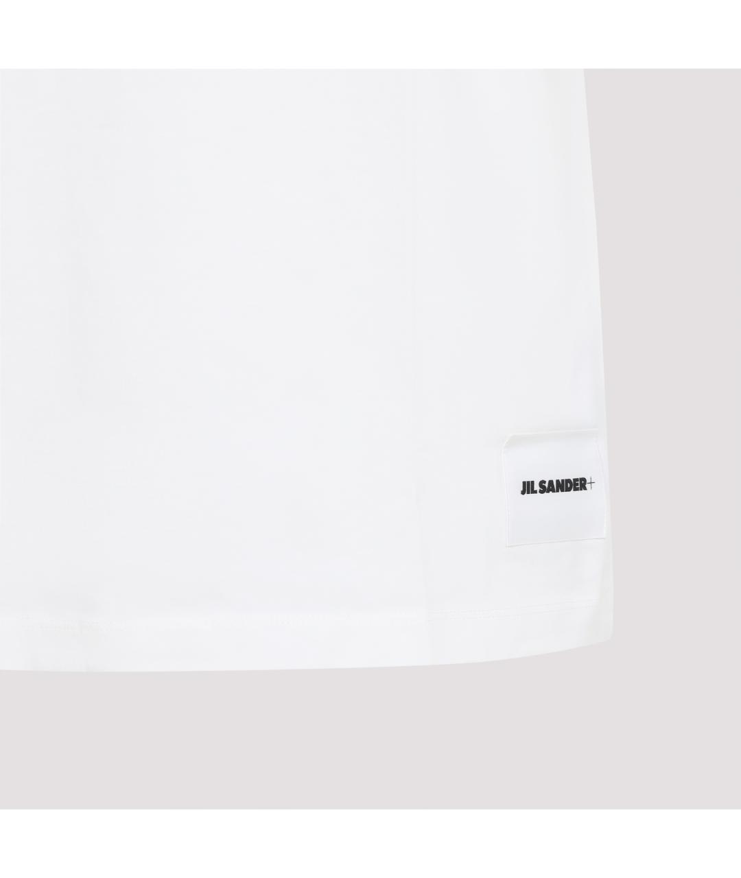 JIL SANDER Белая хлопковая футболка, фото 5